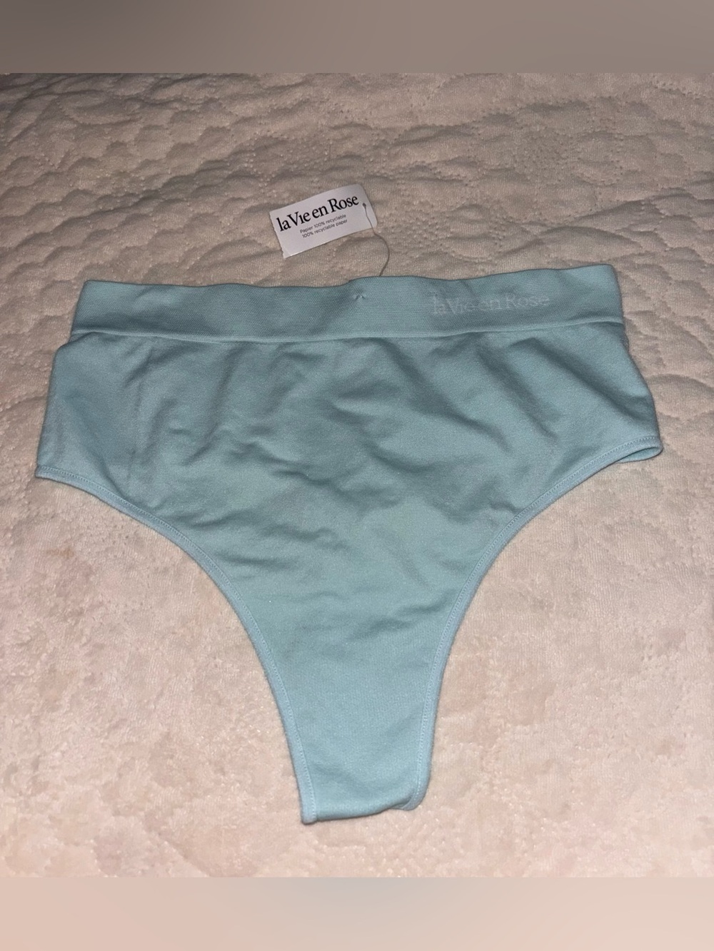 la Vie en Rose High-Cut thong in Light Blue